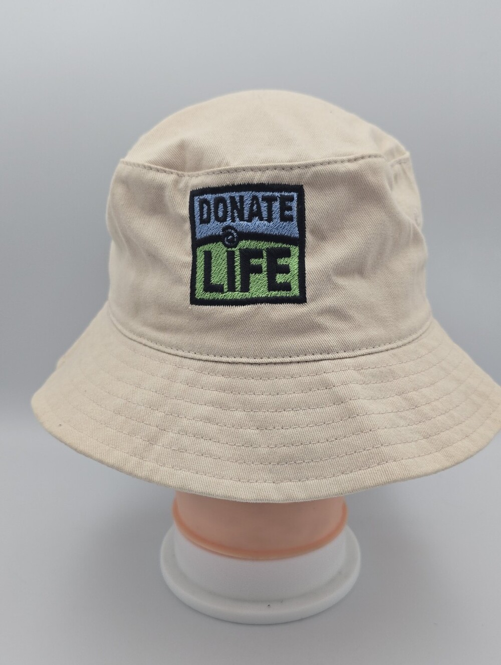 Big X Donate Life Tan Bucket Sun Hat